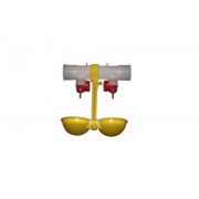 Поилка двойная с креплением и каплеулавливателем